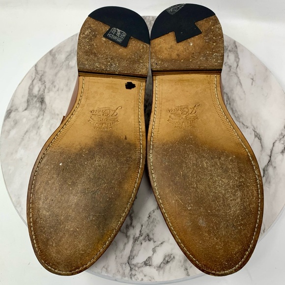 *Flawed J. Crew Ludlow Brown Leather Loafers 10.5 Bench Made Classic Preppy main image 10